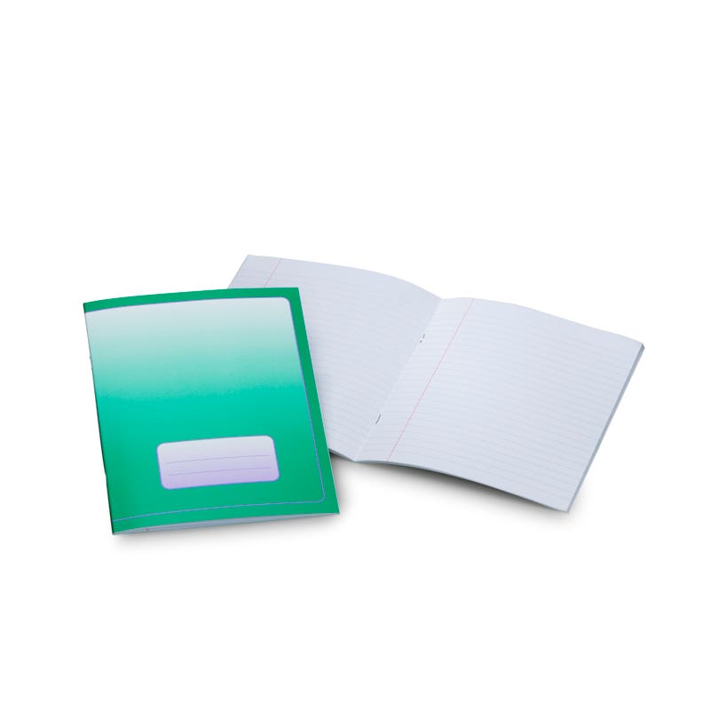 Exercise Book Small 16x21cm Portrait Format Lined Pack of 25 - Green image