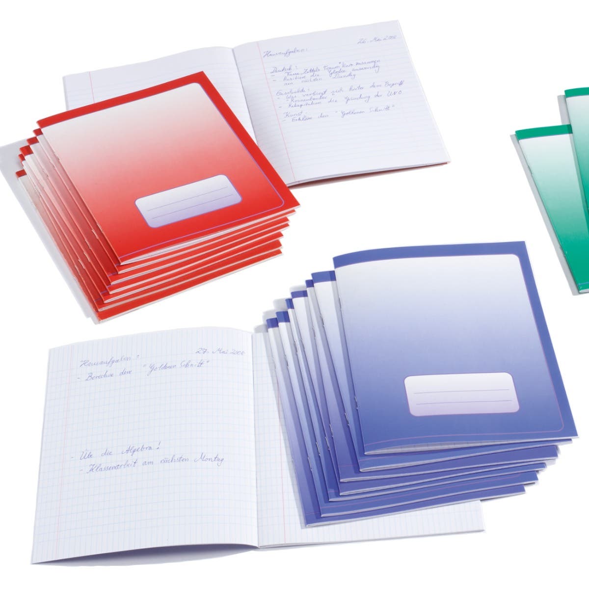 Exercise Book Small 16x21cm Portrait Format Graph 4x7mm Pack of 25 - Blue image