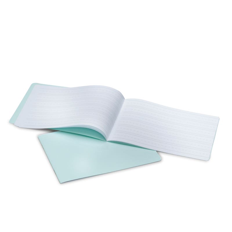 Handwriting Practice Book Black/White Lines Stapled Pack of 10 - Mint Green image