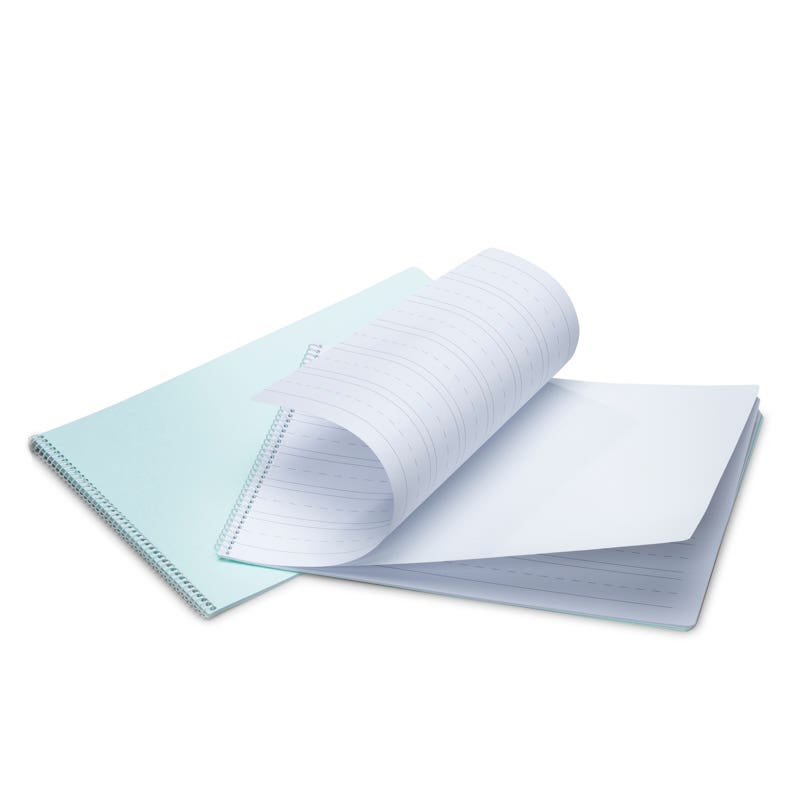 Handwriting Practice Book Black/White Lines Spiral Pack of 10 - Mint Green image