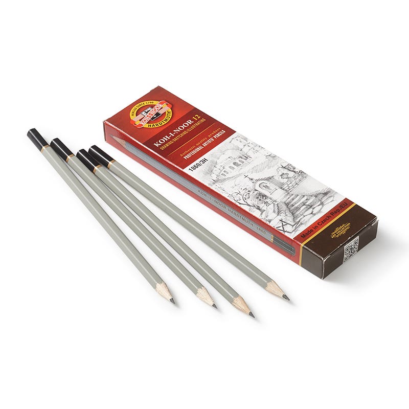 Koh-I-Noor Pencils Graphite B Soft Lacquered Box of 12 image