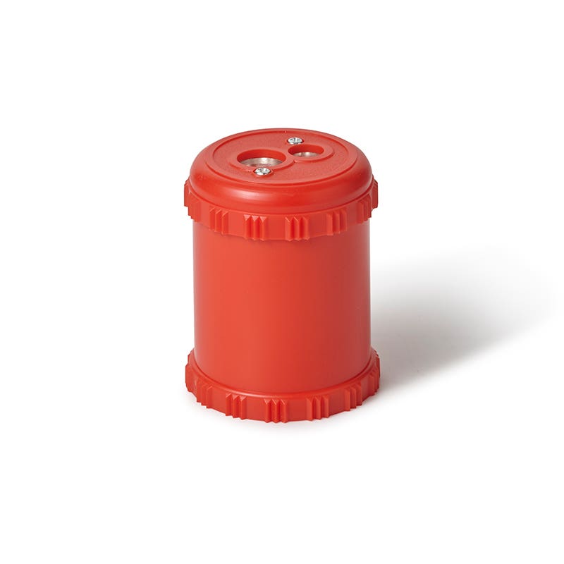 Dual Pencil Sharpener for coloured Pencils 2 Holes - Red image