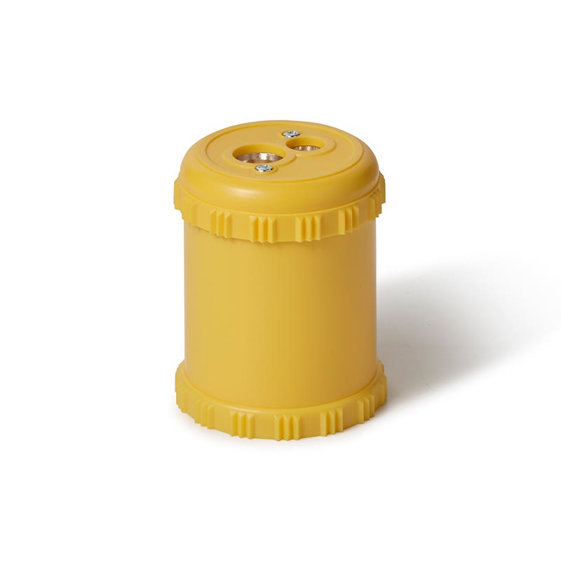 Dual Pencil Sharpener for coloured Pencils 2 Holes - Yellow image