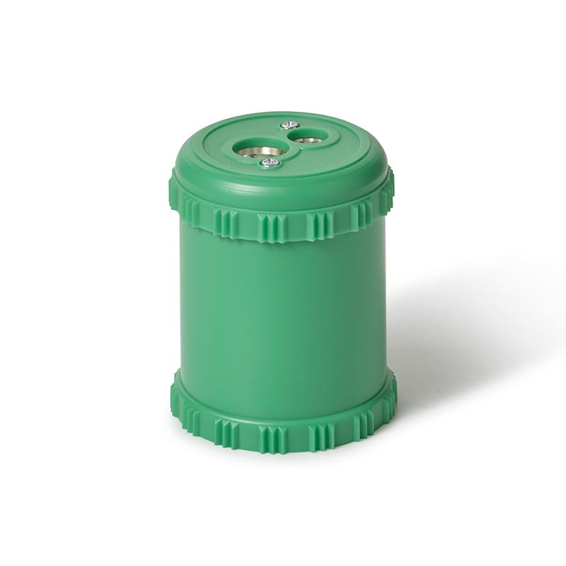 Dual Pencil Sharpener for coloured Pencils 2 Holes - Green image