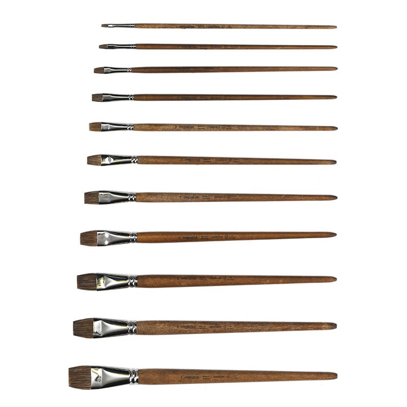 Paint Brush Flat Cow Hair #20 / 0.79''x12.60'' image