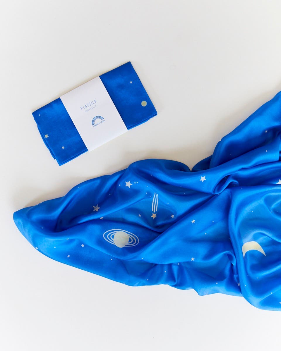Sarah’s Silks Playsilks 90x90cm - starry night image
