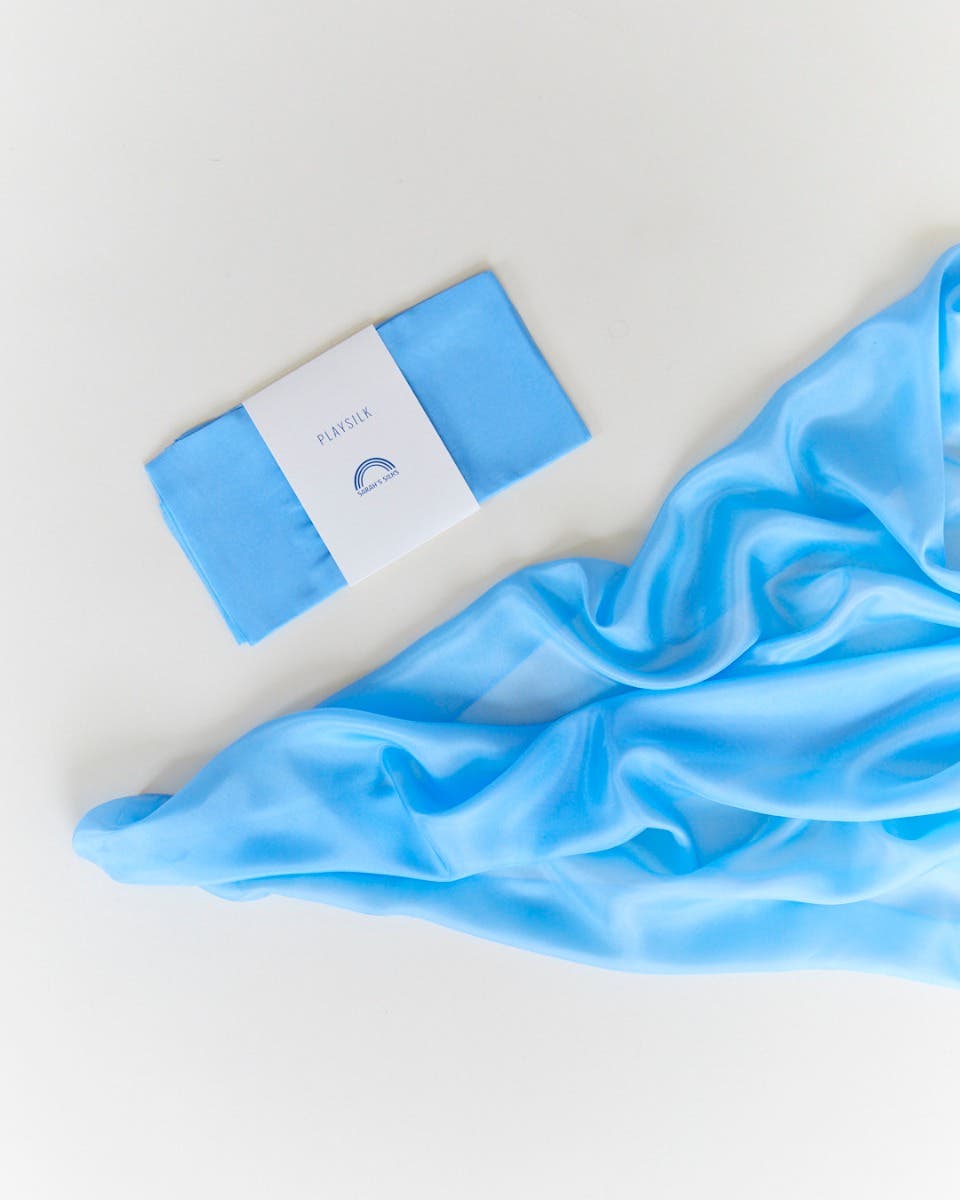 Sarah’s Silks Playsilks 53x53cm - sky blue image