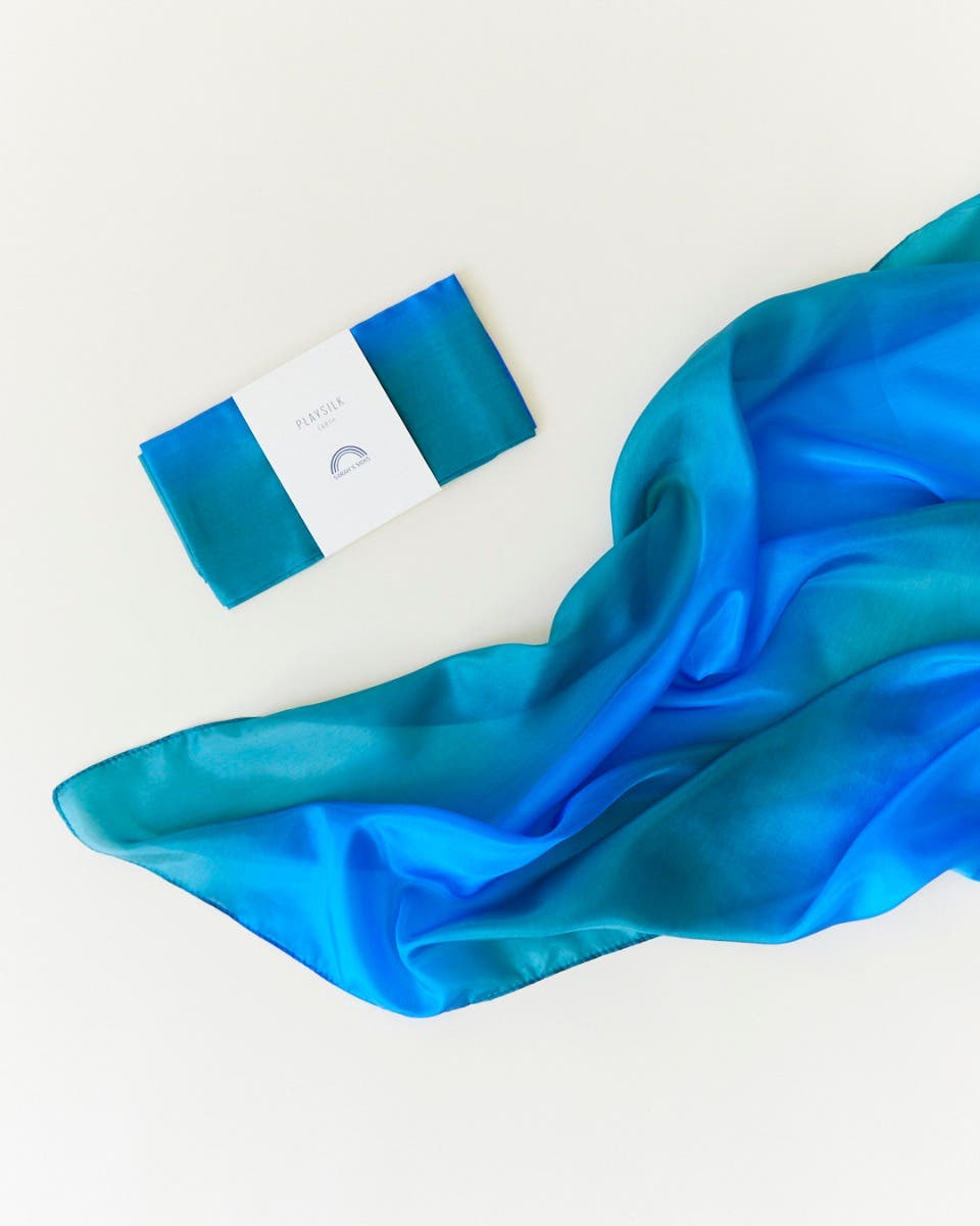 Sarah’s Silks Playsilks 90x90cm - ocean image