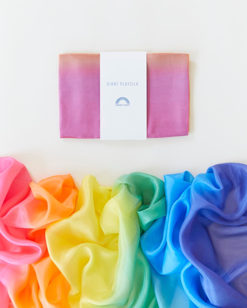 Sarah's Silks Magical Silk Scape 90x275 cm - Rainbow image