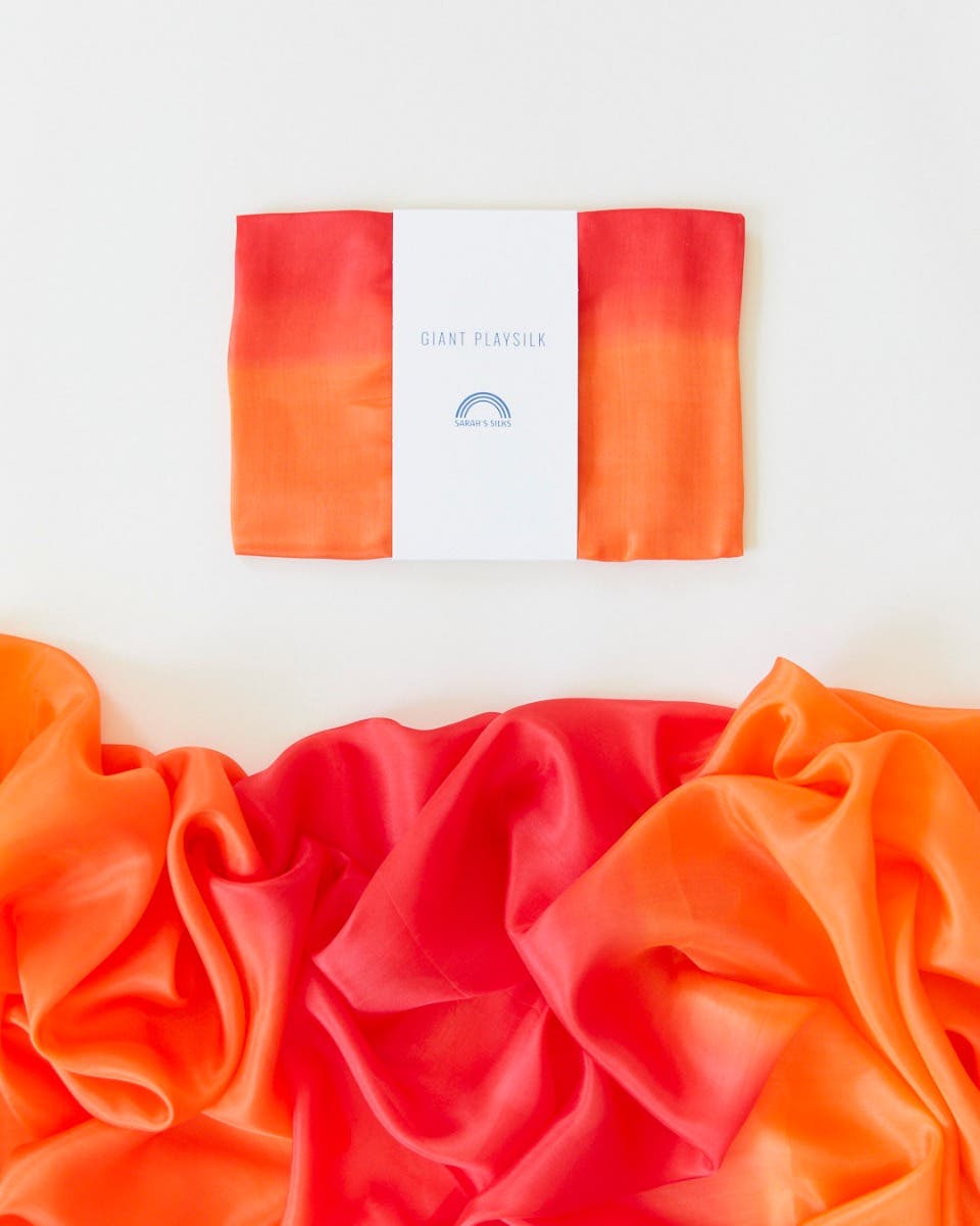Sarah's Silks Magical Silk Scape 90x275 cm - Fire image