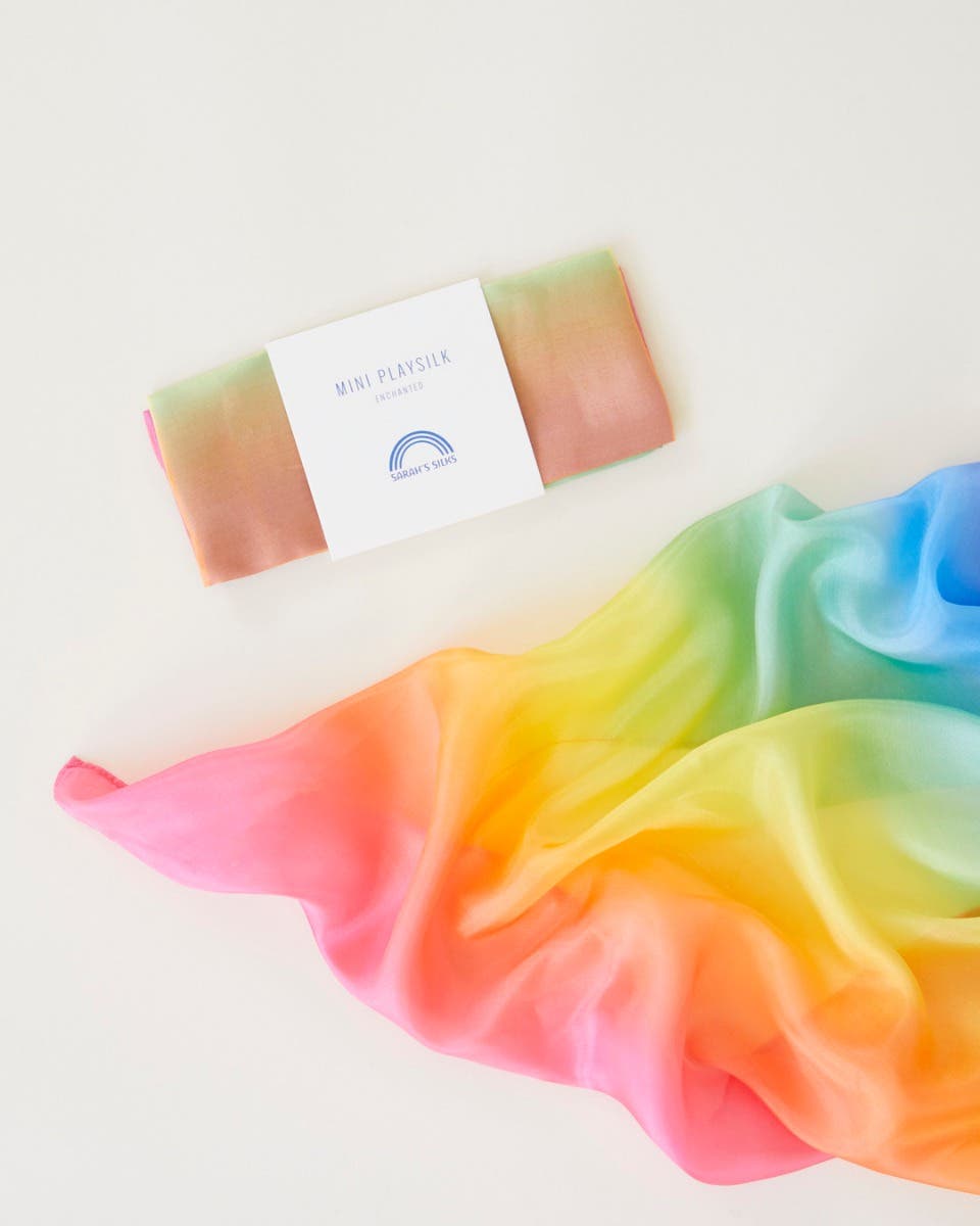 Sarah's Silks Enchanted Playsilks Mini 53x53 cm - Rainbow image