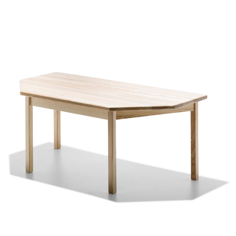 Tafel essen halve achthoek 140x70cm h. 58cm image