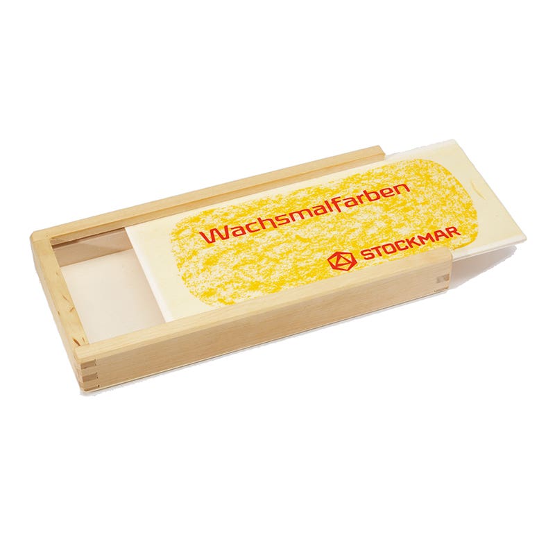Stockmar Empty Wooden Box for 16 Wax Crayon Sticks or Blocks image
