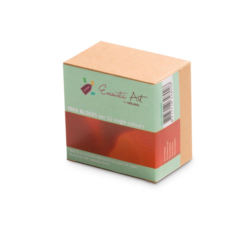 Encaustic Art 10x1 Wax Block - Vermilion image