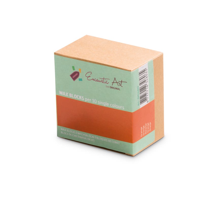 Encaustic Art 10x1 Wax Block - Orange image