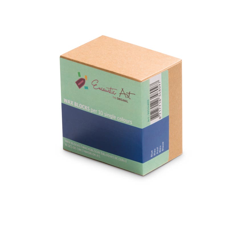 Encaustic Art 10x1 Wax Block - Blue image
