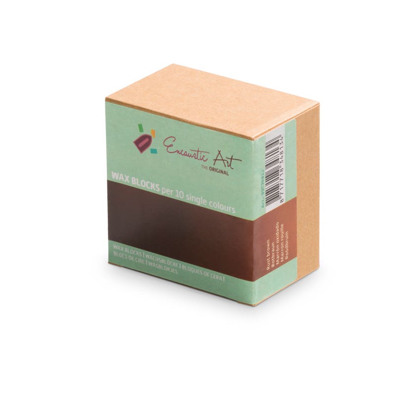 Encaustic Art 10x1 Wax Block - Rust brown image