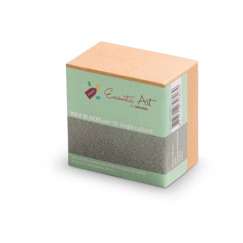 Encaustic Art 10x1 Wax Block - Silver metallic image