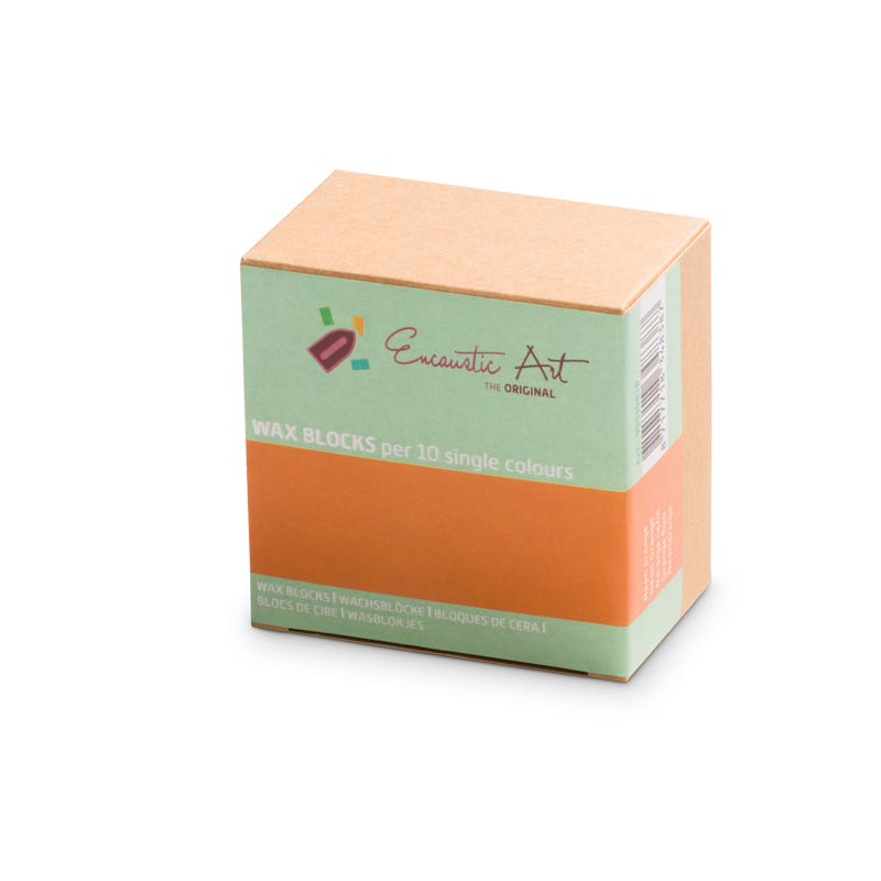 Encaustic Art 10x1 Wax Block - Neon orange image
