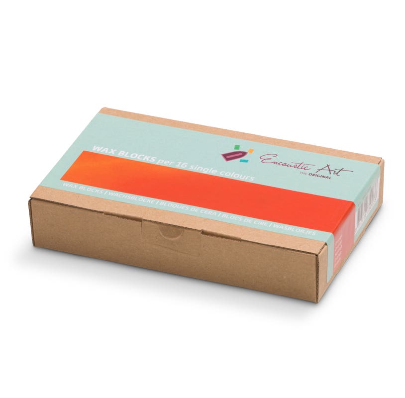 Encaustic Art Wax Blocks 16 pcs - Orange image