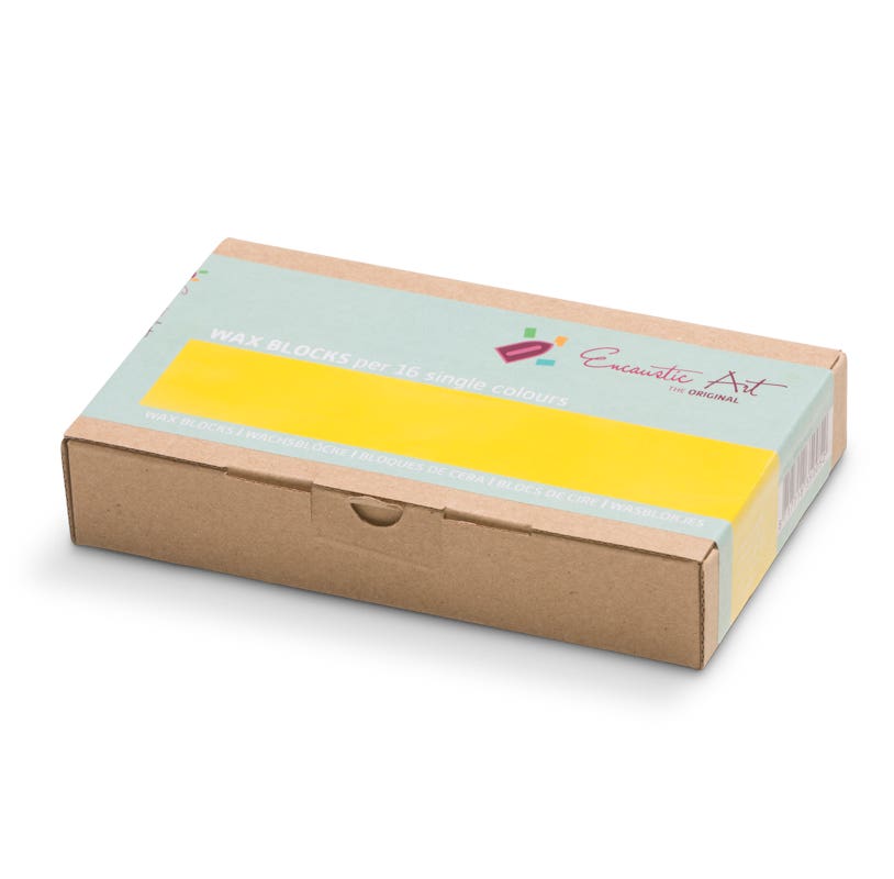 Encaustic Art Wax Blocks 16 pcs - Lemon yellow image