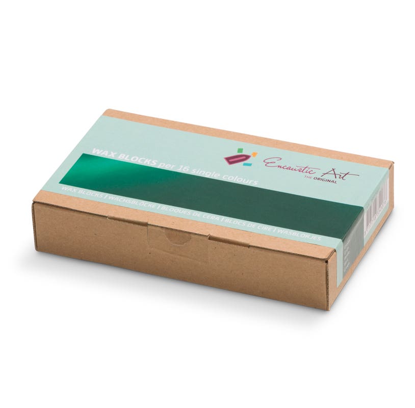 Encaustic Art Wax Blocks 16 pcs - Green image