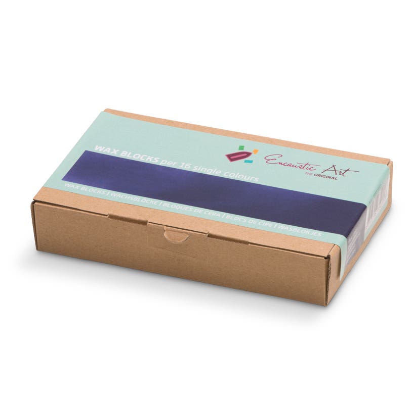 Encaustic Art Wax Blocks 16 pcs - Blue violet image