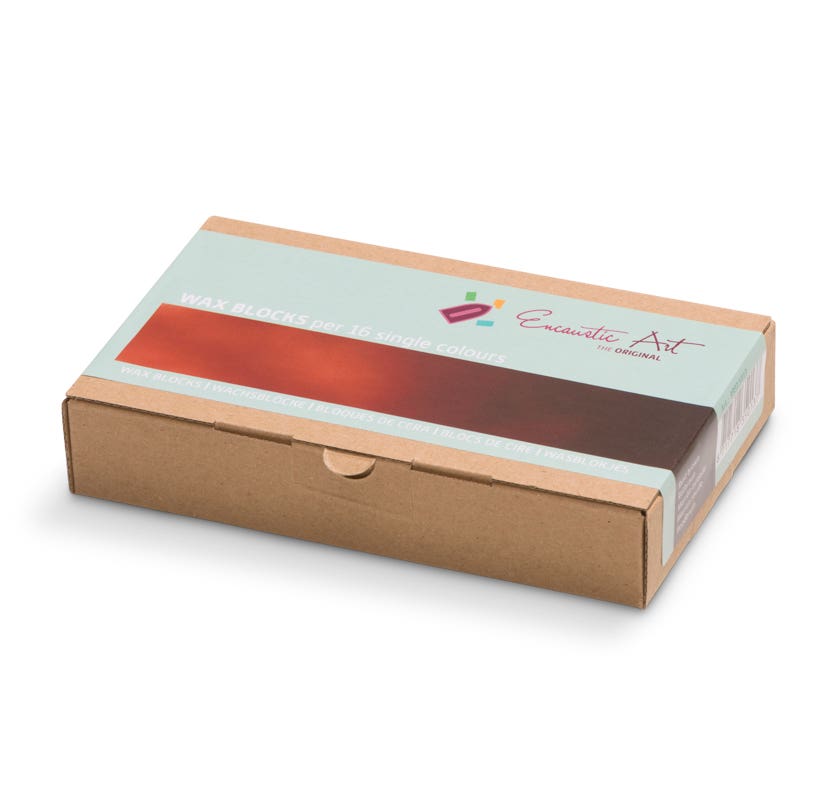 Encaustic Art Wax Blocks 16 pcs - Red brown image