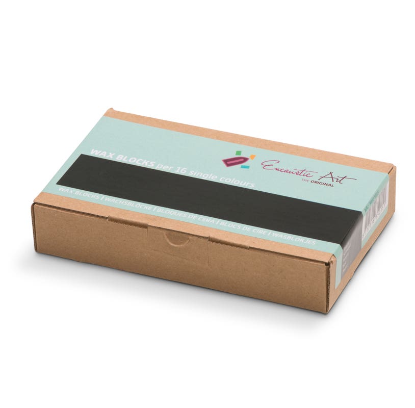 Encaustic Art Wax Blocks 16 pcs - Black image