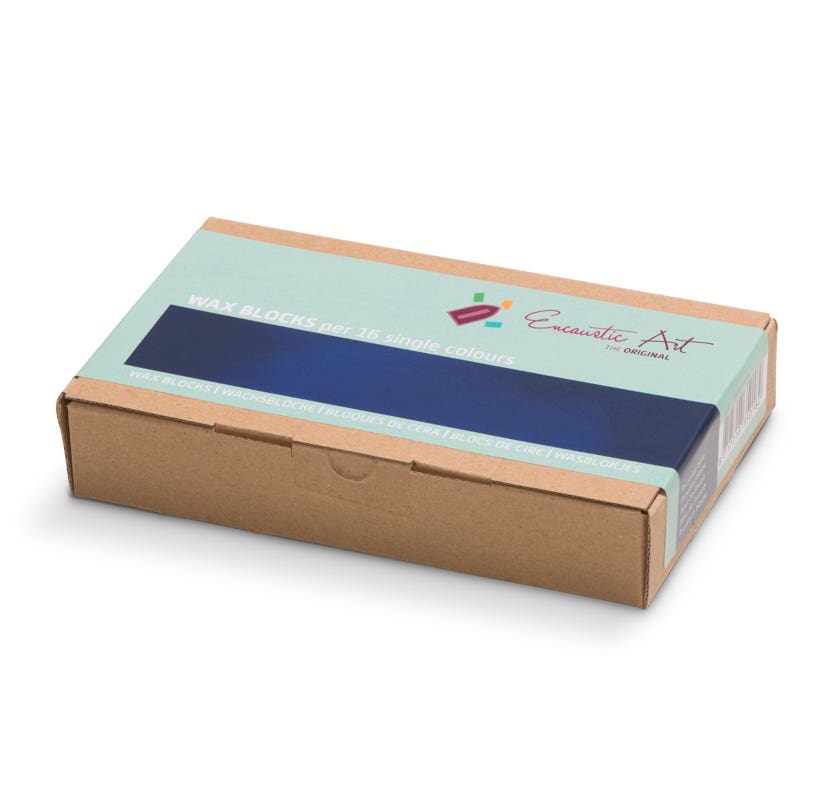 Encaustic Art Wax Blocks 16 pcs - Prussian blue image