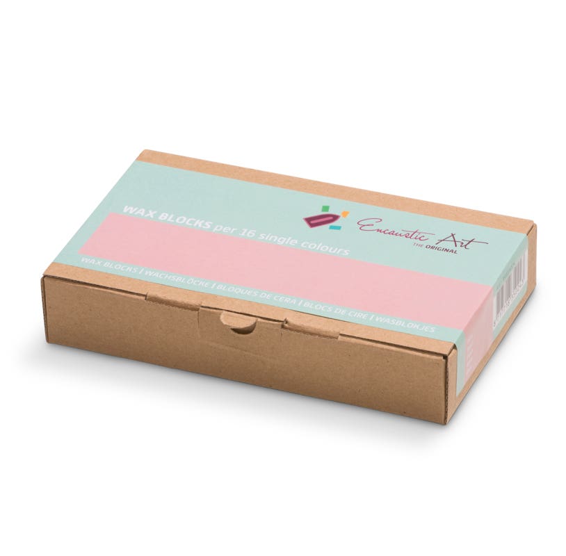 Encaustic Art Wax Blocks 16 pcs - Pink image