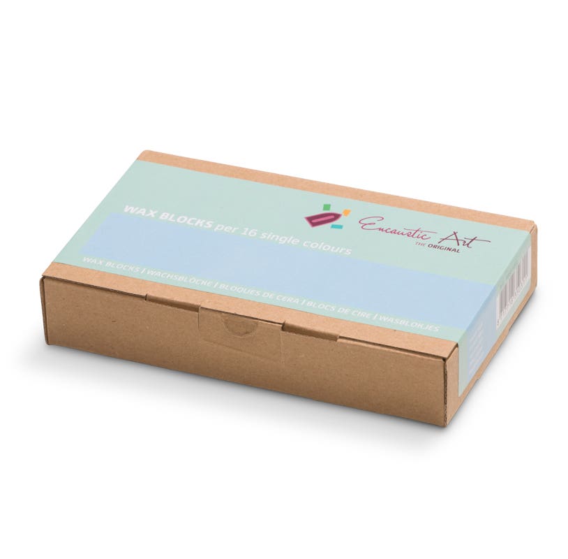 Encaustic Art Wax Blocks 16 pcs - Pastel blue image