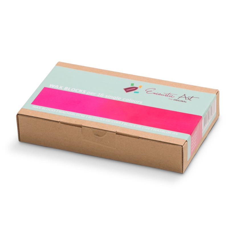 Encaustic Art Wax Blocks 16 pcs - Neon pink image