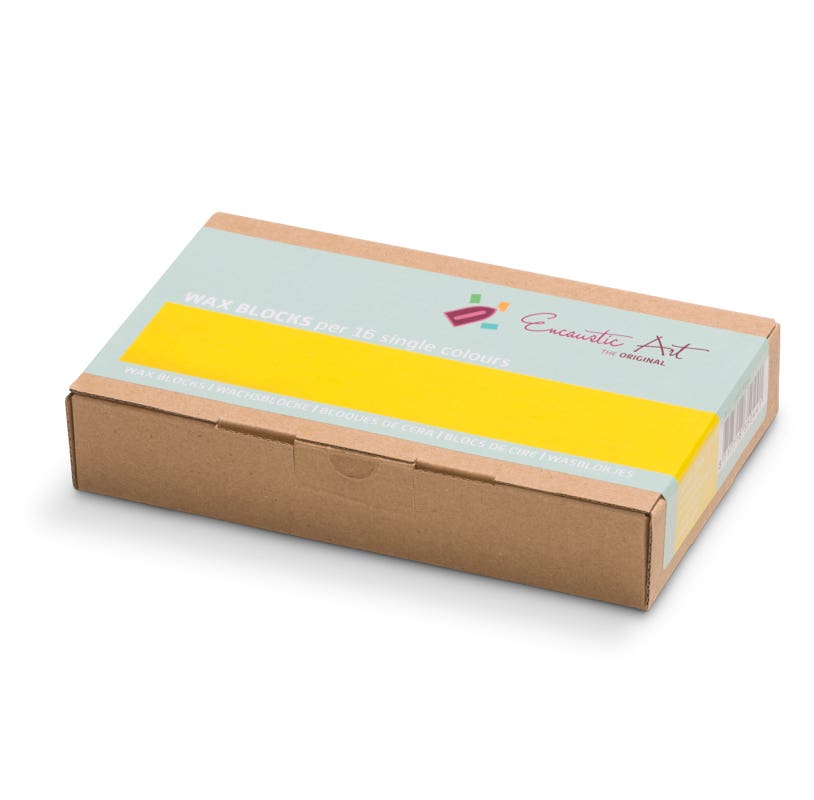 Encaustic Art Wax Blocks 16 pcs - Middle yellow image