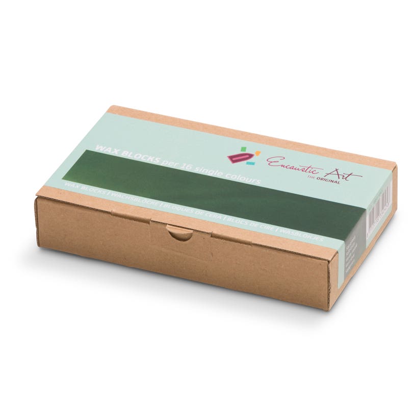 Encaustic Art Wax Blocks 16 pcs - Sap green image