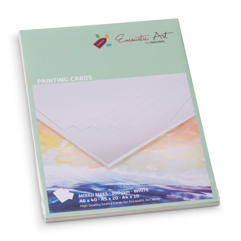 Encaustic Art Painting Cards - Mixed Sizes - white image