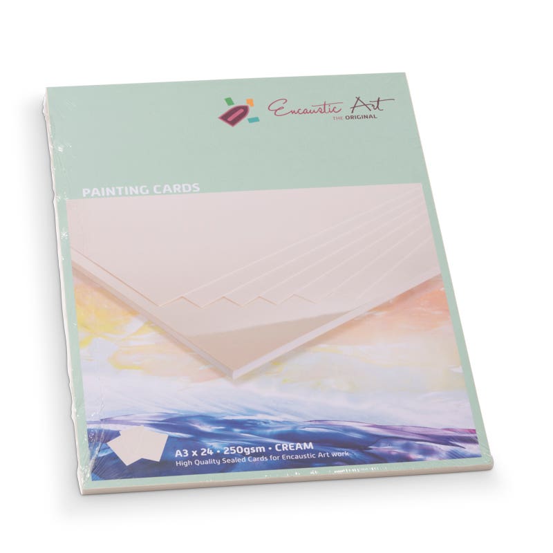 Encaustic Art Painting Cards A3 - cream image