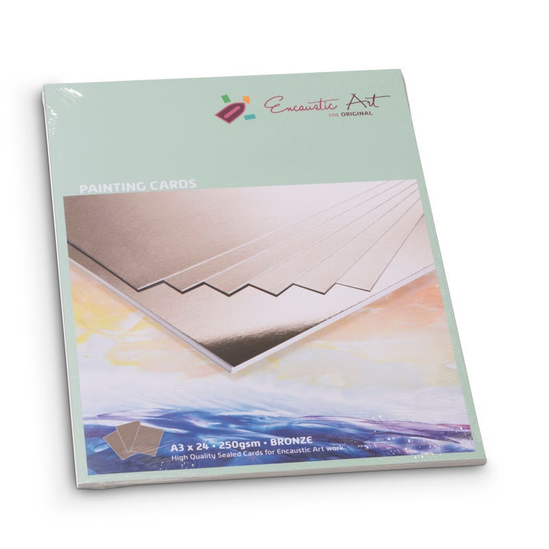 Encaustic Art Painting Cards A3 - bronze image