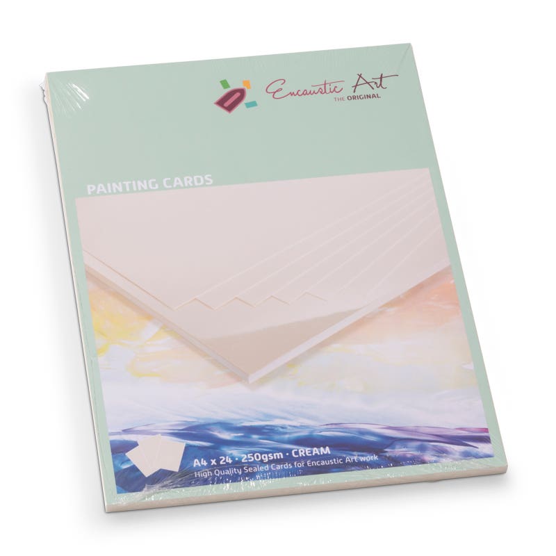 Encaustic Art Painting Cards A4 - cream image