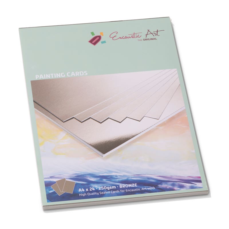 Encaustic Art Painting Cards A4 - bronze image