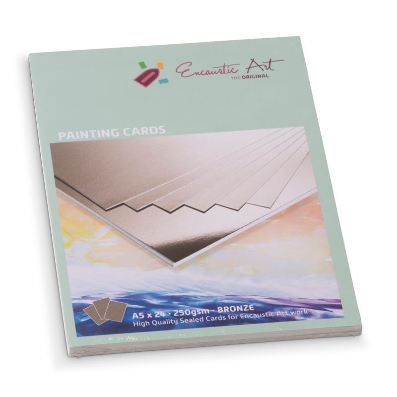 Encaustic Art Painting Cards A5 - bronze image