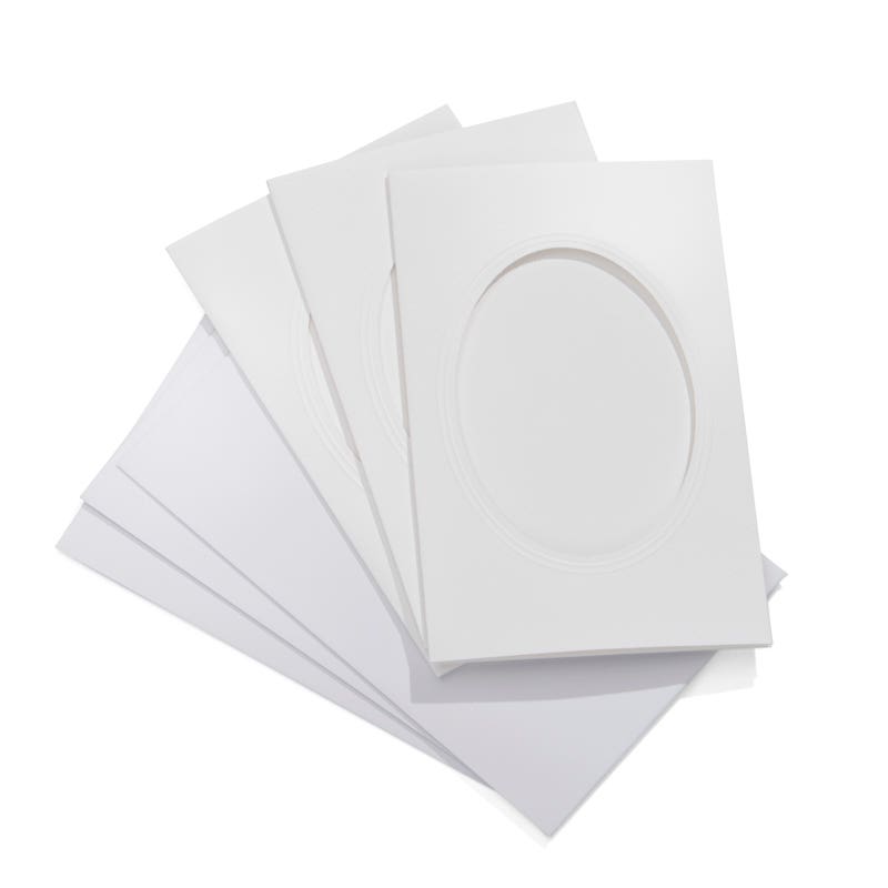 Encaustic Art Passepartout cards 11x18cm - oval image