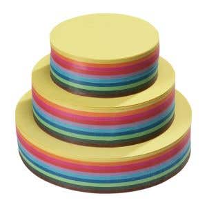 Round Folding Paper 60g - 10 Assorted colours - 500 Sheets