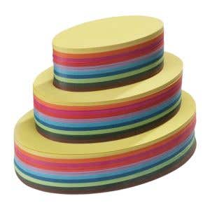 Oval Folding Paper 60g - 10 Assorted colours - 500 Sheets
