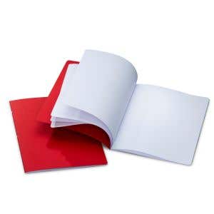 Composition Book 21x25cm Blank Pack of 10 - Red