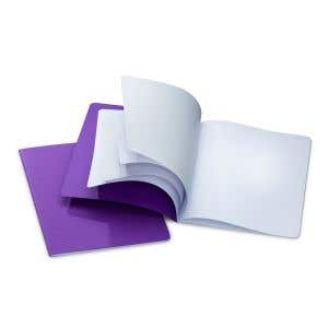 Composition Book 21x25cm Lined 6-3-6 mm 1x1 Pack of 10 - Purple