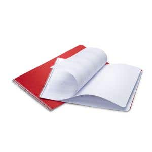 Music Book 21x25cm Landscape - Spiral binding 1x1 - Pack of 10 - Red