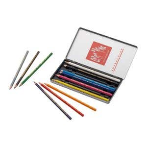 Caran d'Ache Pencils Supracolour Watercolour Tin Case - 12 Assorted colours