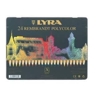 Lyra Pencils Rembrandt Polycolour Tin Case - 24 Assorted colours