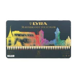 Lyra Pencils Rembrandt Polycolour Tin Case - 36 Assorted colours